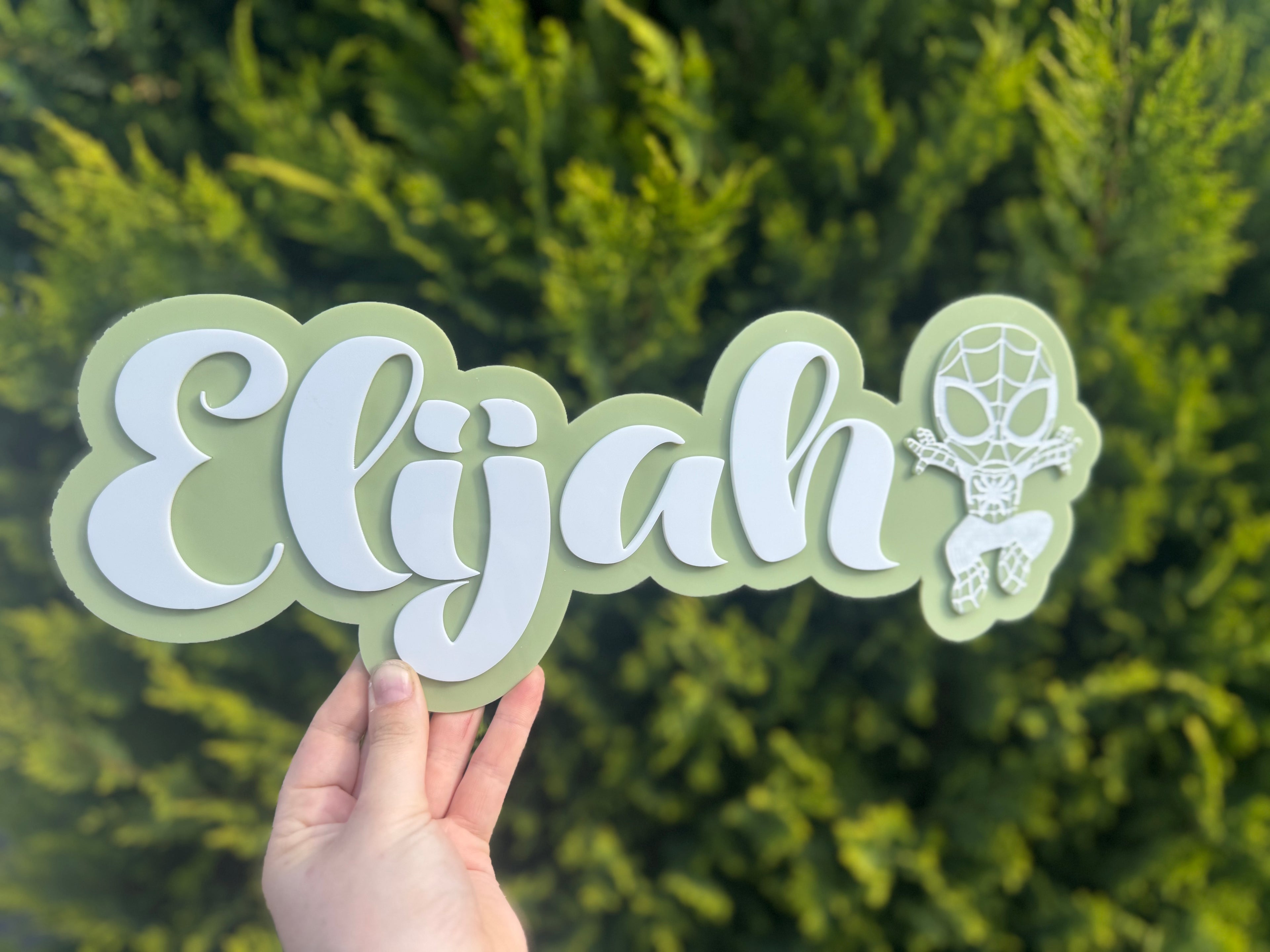 Personalised Acrylic Kids Door Name Sign - Custom Colours & Designs