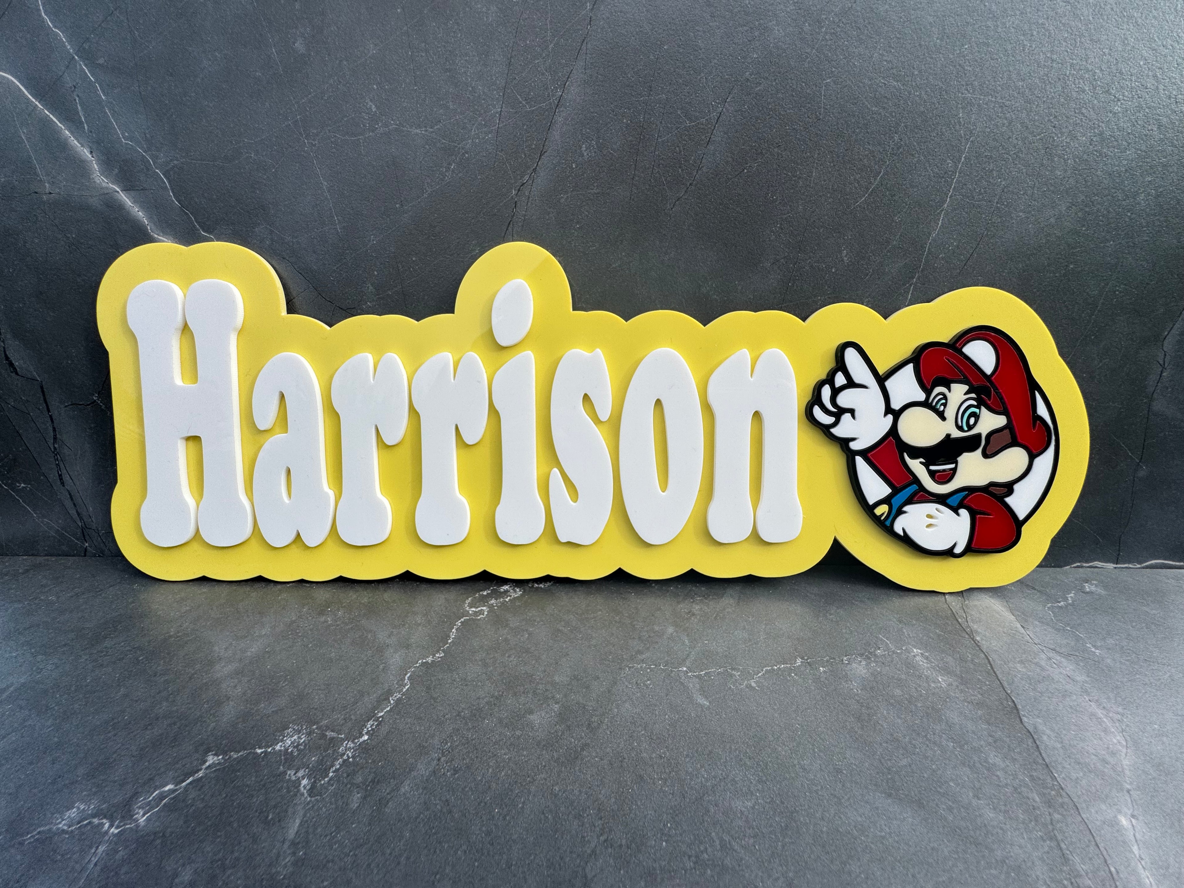 Personalised Acrylic Kids Door Name Sign - Custom Colours & Designs
