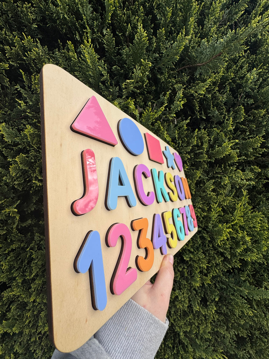 Personalised Kids Name, Shapes & Numbers Puzzle