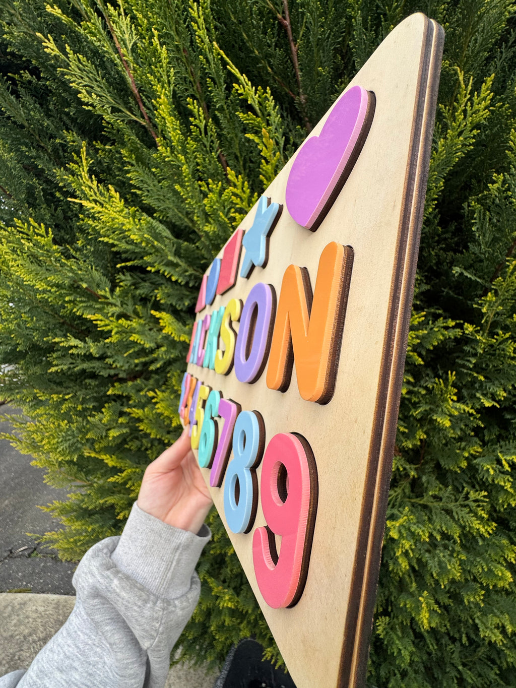 Personalised Kids Name, Shapes & Numbers Puzzle