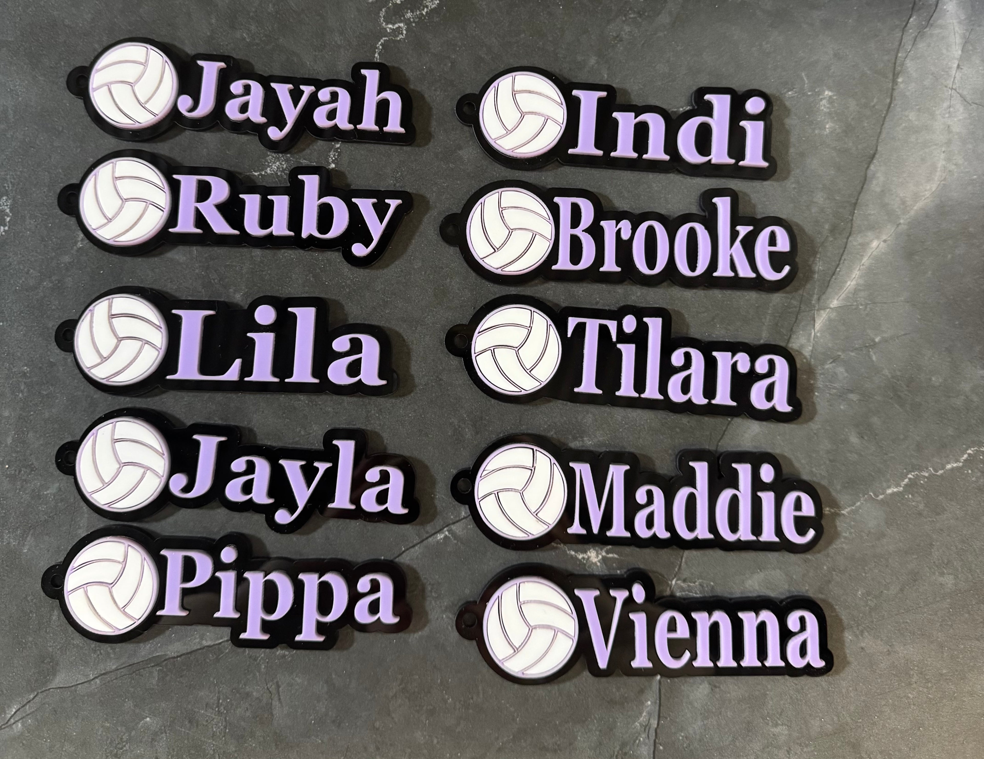 Personlaised Netball Keychain - Custom Name Sports Gift