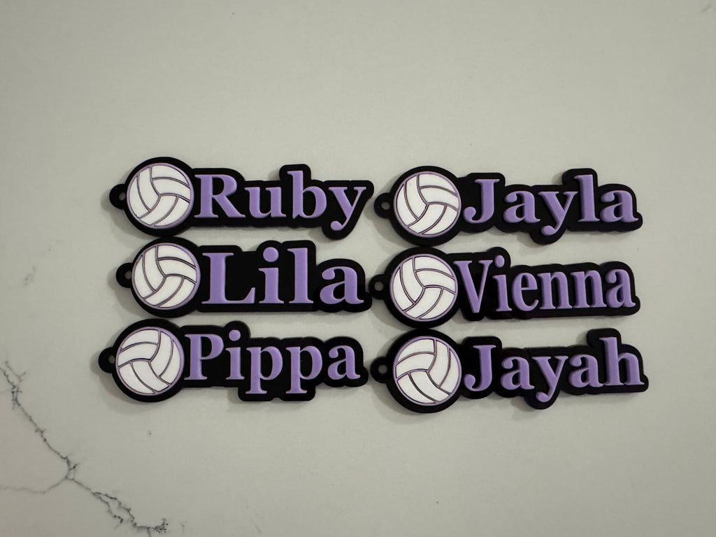 Personlaised Netball Keychain - Custom Name Sports Gift