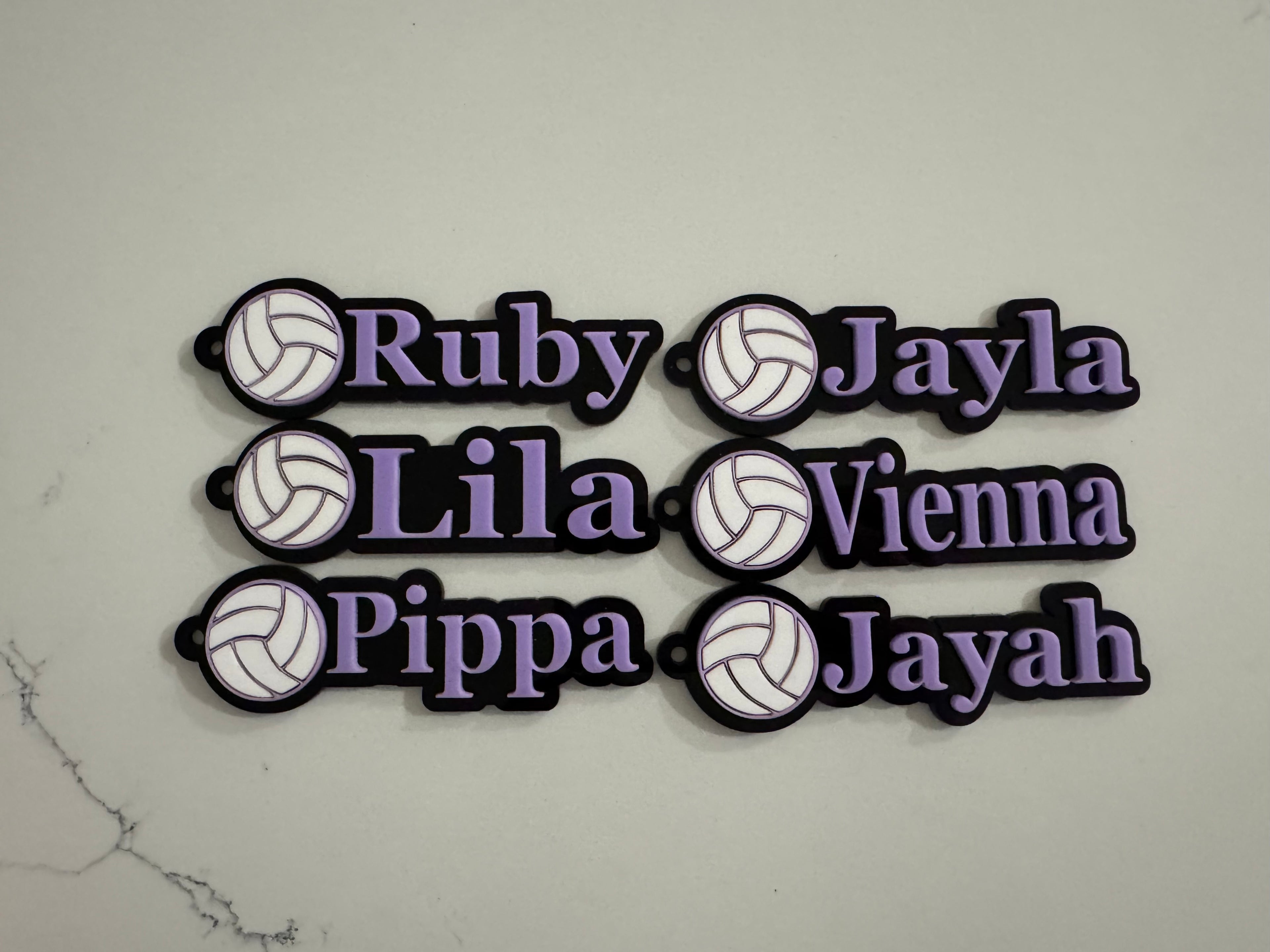 Personlaised Netball Keychain - Custom Name Sports Gift