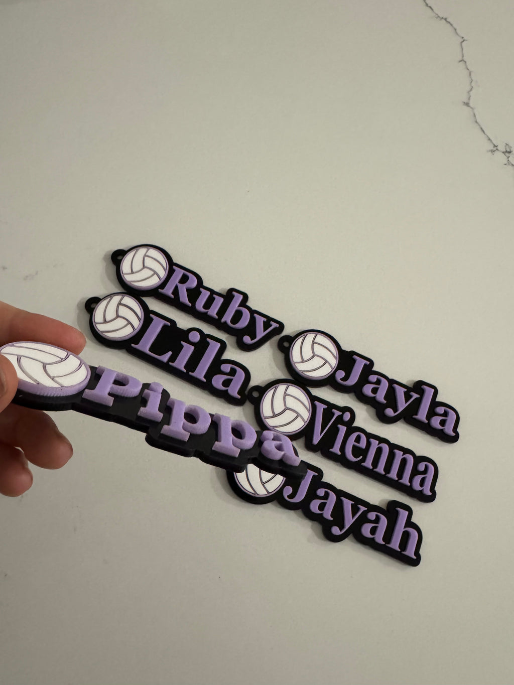 Personlaised Netball Keychain - Custom Name Sports Gift