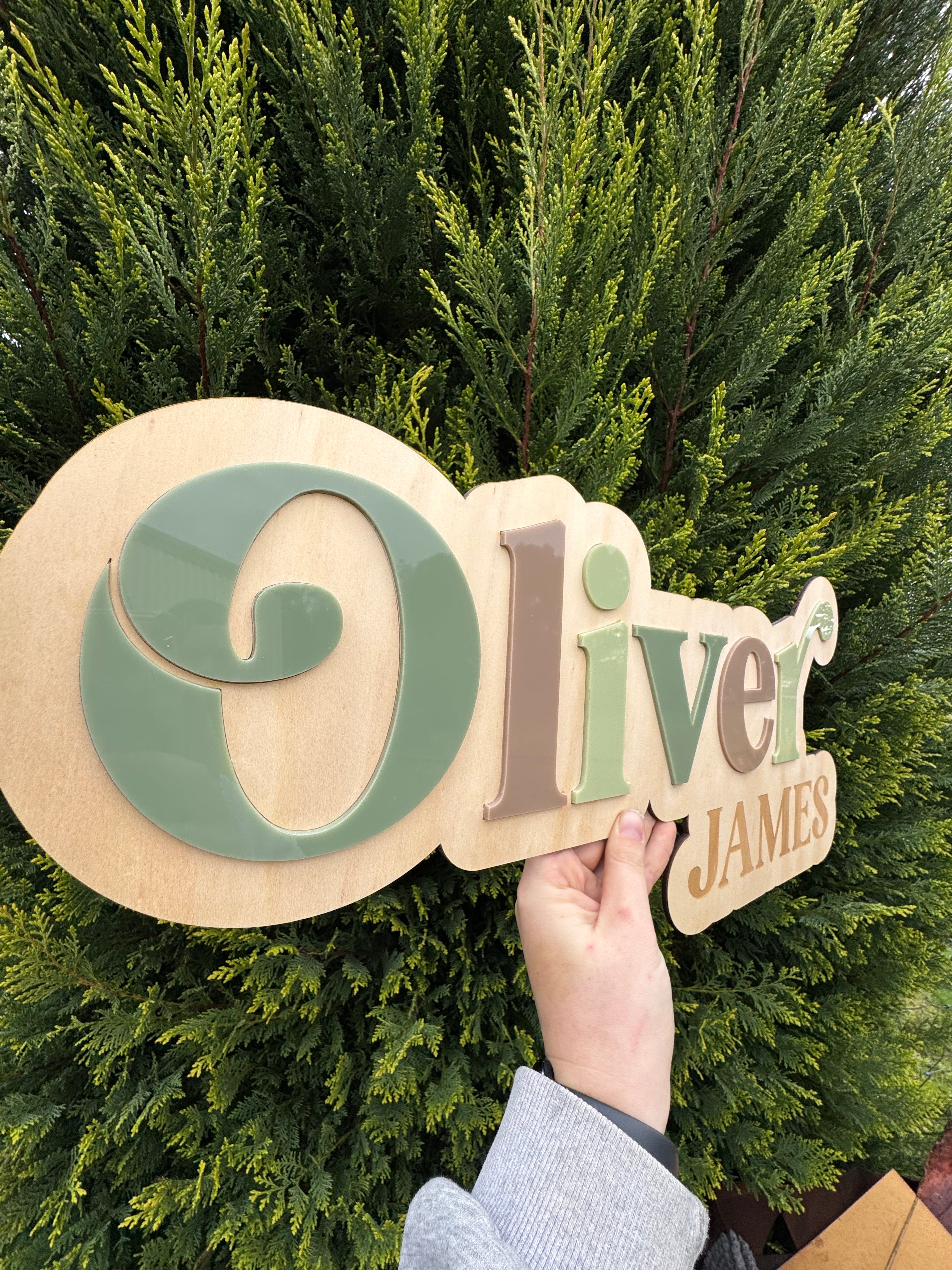 Personalised Wooden & Acrylic Name Signs - Custom Nursery & Kids Room Decor