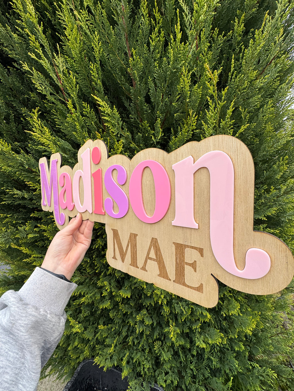 Personalised Wooden & Acrylic Name Signs - Custom Nursery & Kids Room Decor