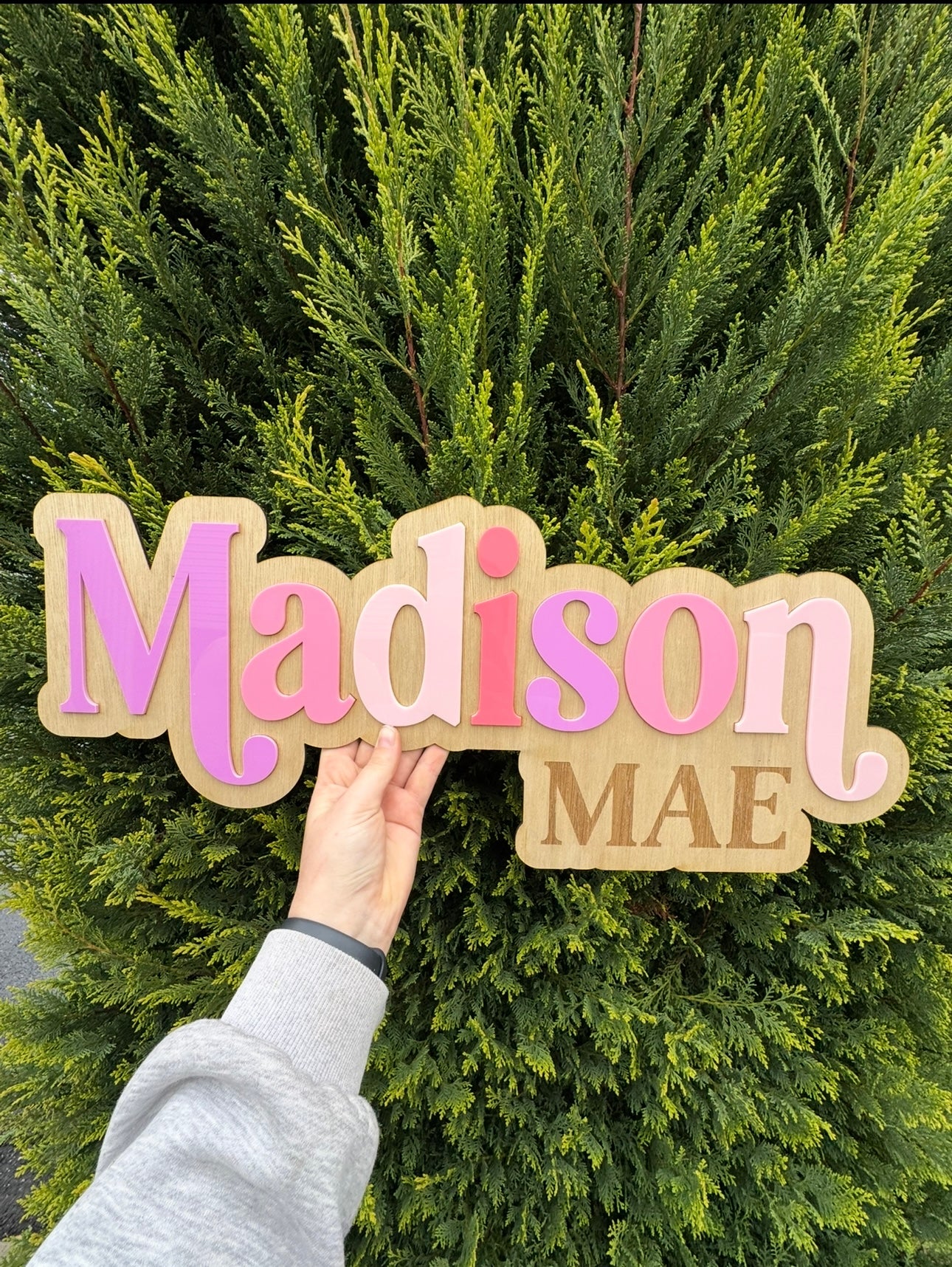 Personalised Wooden & Acrylic Name Signs - Custom Nursery & Kids Room Decor