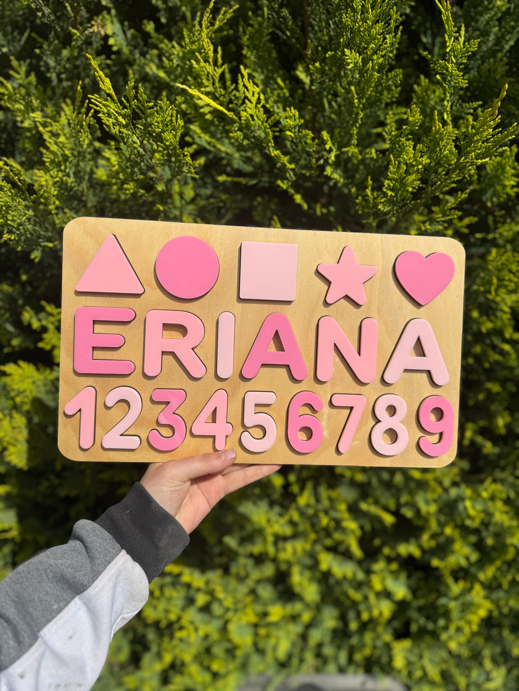 Personalised Kids Name, Shapes & Numbers Puzzle