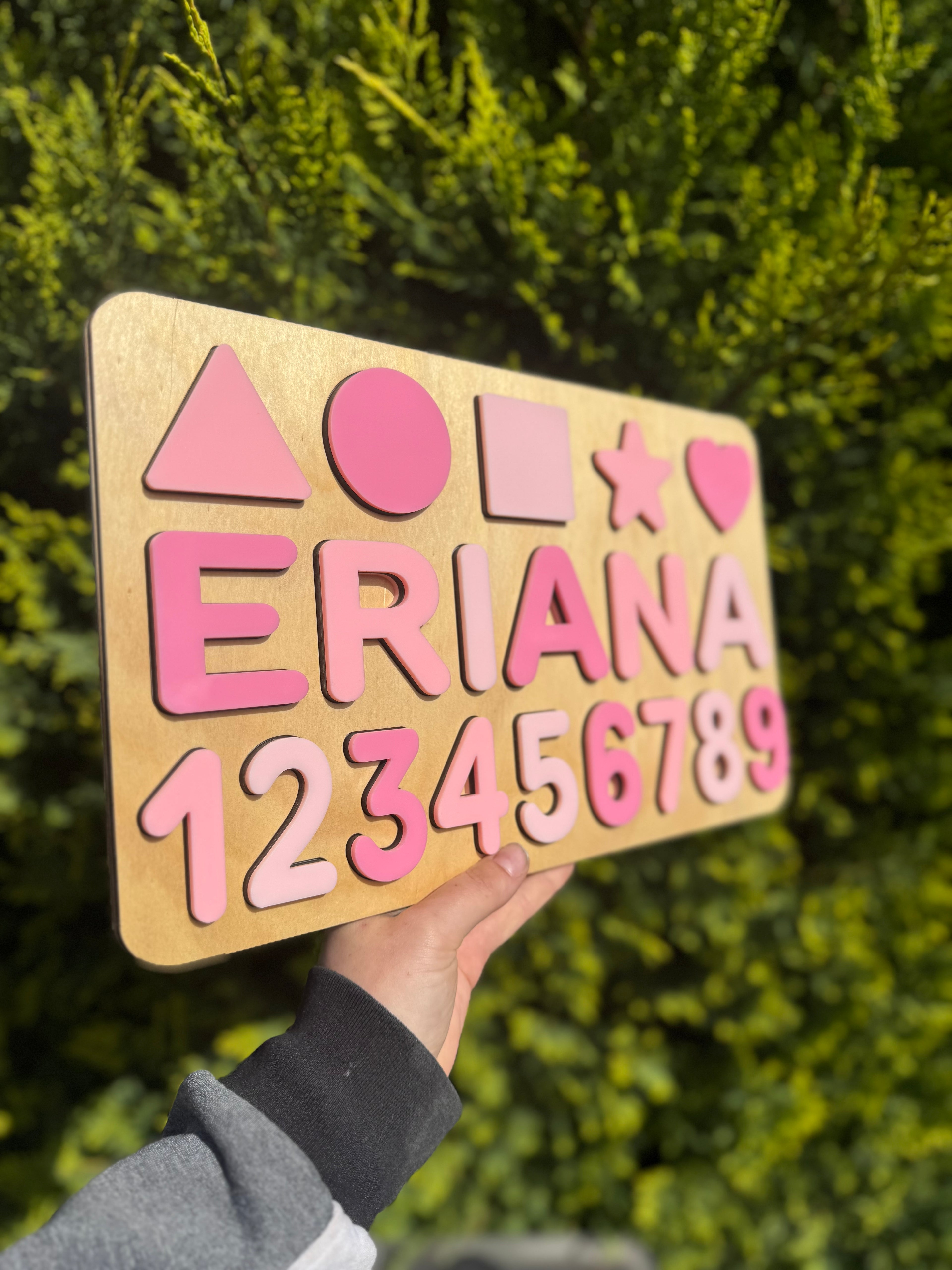 Personalised Kids Name, Shapes & Numbers Puzzle
