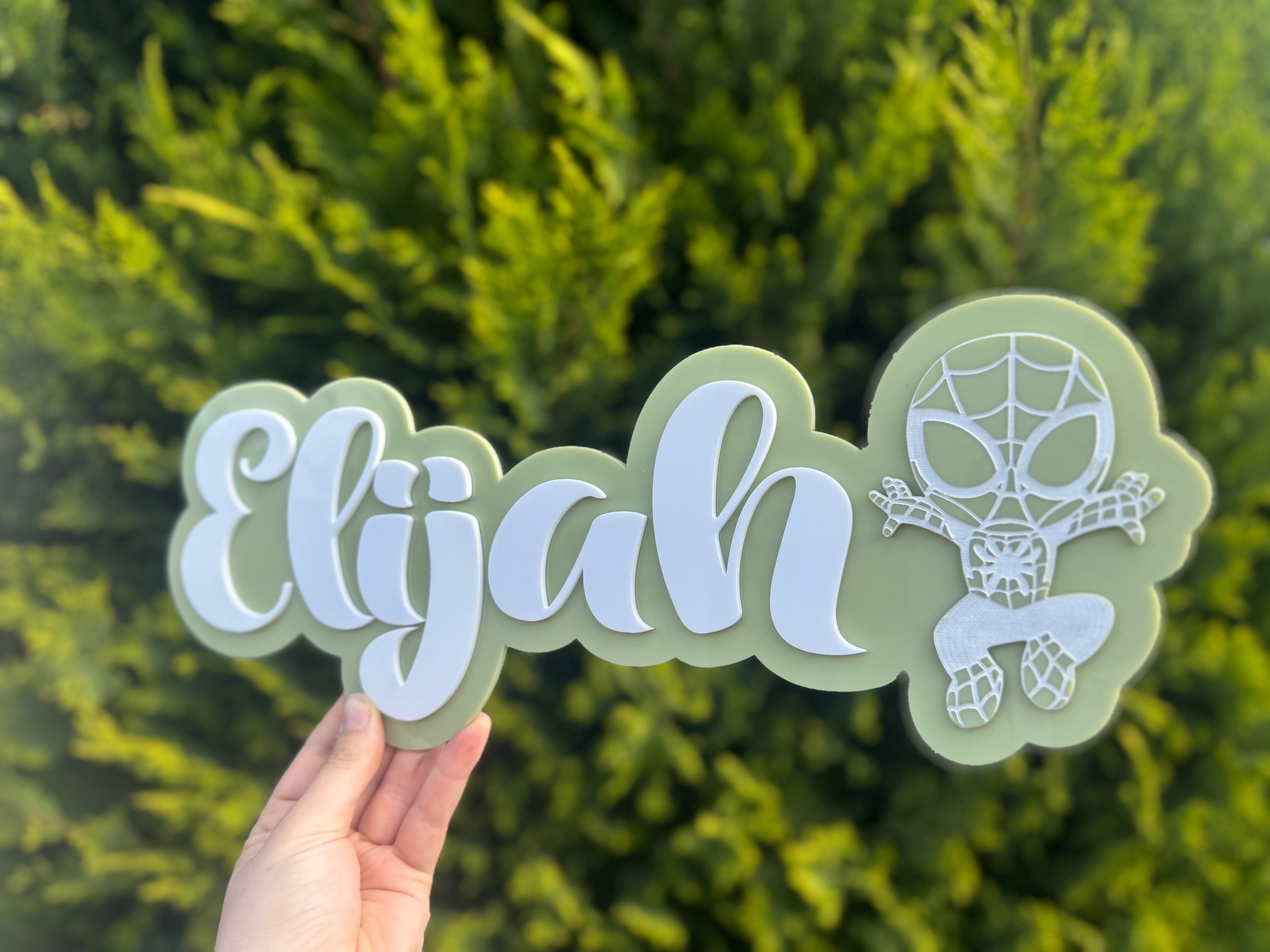 Personalised Acrylic Kids Door Name Sign - Custom Colours & Designs